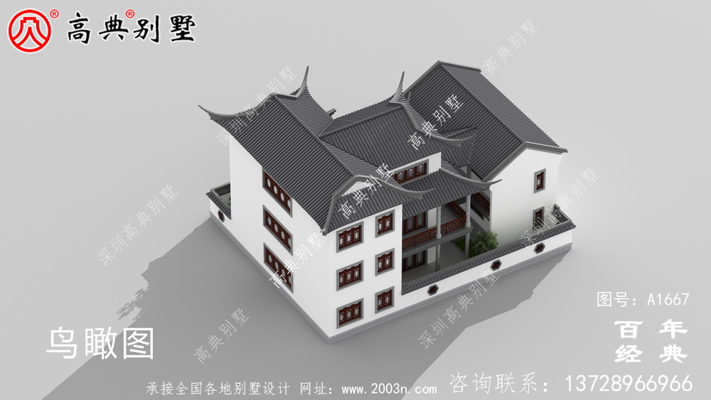 新中式三層蘇式園林別墅設計圖紙_鄉(xiāng)村別墅工程圖紙