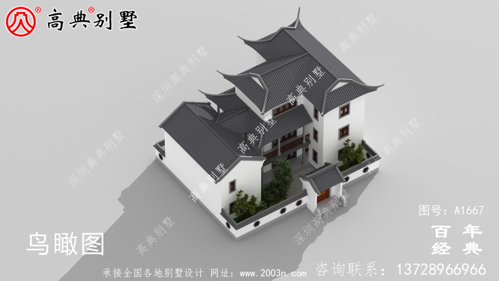 新中式三層蘇式園林別墅設計圖紙_鄉(xiāng)村別墅工程圖紙