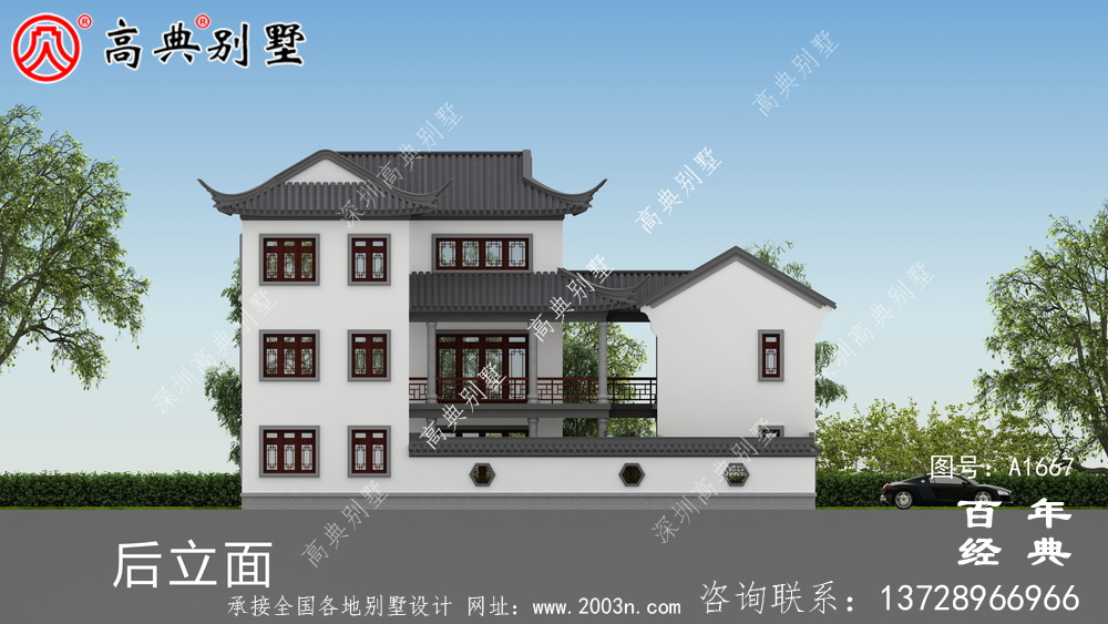 新中式三層蘇式園林別墅設計圖紙_鄉(xiāng)村別墅工程圖紙