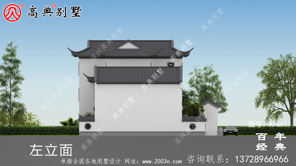新中式三層蘇式園林別墅設計圖紙_鄉(xiāng)村別墅工程圖紙