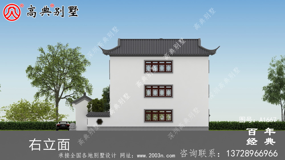 新中式三層蘇式園林別墅設計圖紙_鄉(xiāng)村別墅工程圖紙