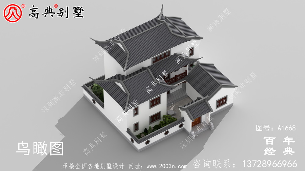 新中式三層蘇式園林院子別墅設計圖紙_鄉村別墅工程圖紙 新中式三層蘇式園林院子別墅設計圖紙_鄉村別墅工程圖紙