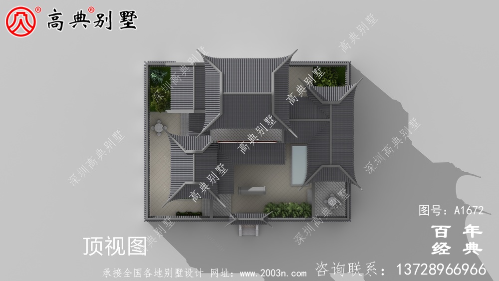 新中式豪華兩層農村別墅設計圖紙與外觀效果圖_農村四層別墅設計