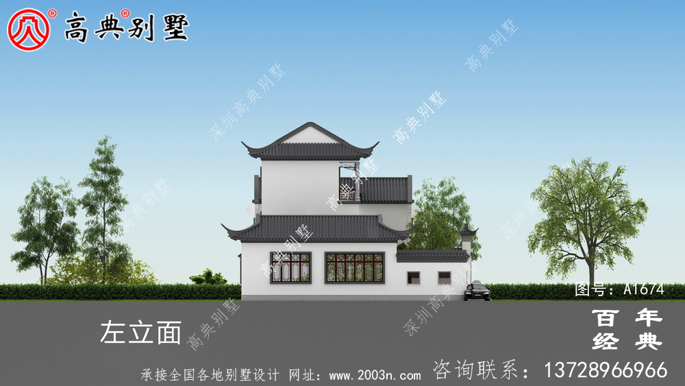 新中式三層蘇式園林別墅設(shè)計(jì)圖紙及效果圖_農(nóng)村三層別墅設(shè)計(jì)