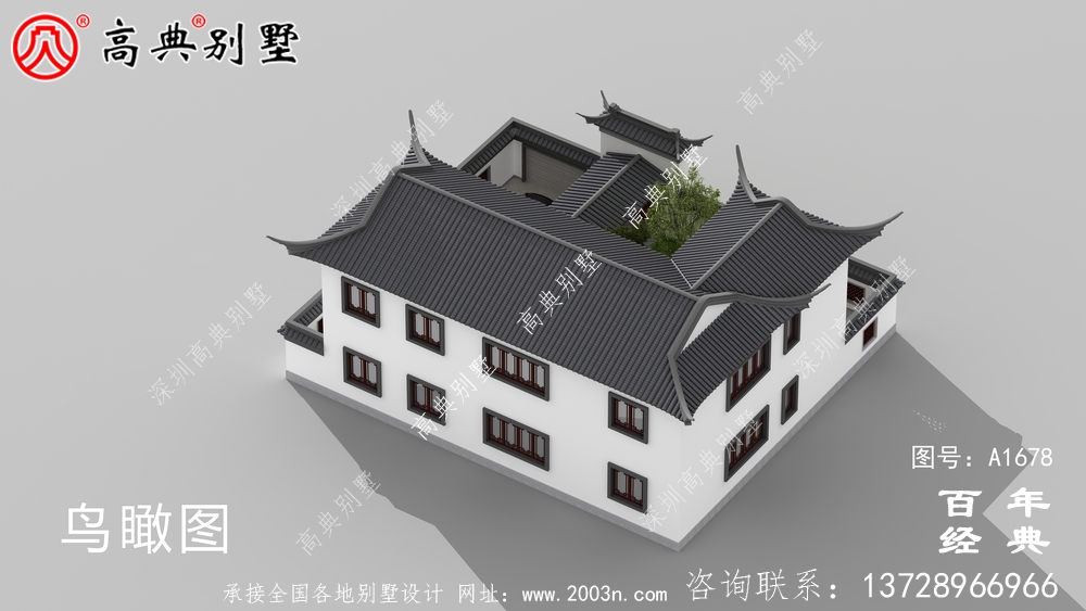 新中式兩層帶庭院蘇式別墅設(shè)計(jì)圖_農(nóng)村三層別墅設(shè)計(jì)