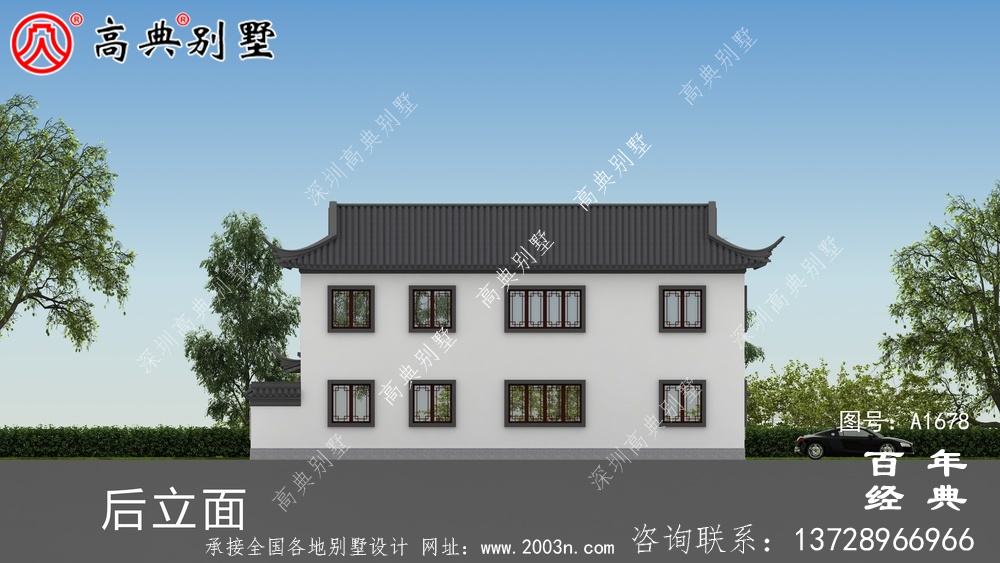 新中式兩層帶庭院蘇式別墅設(shè)計(jì)圖_農(nóng)村三層別墅設(shè)計(jì)