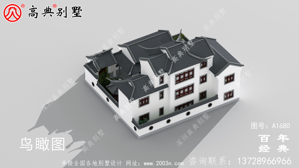 鄉(xiāng)村三層新中式別墅效果圖_農(nóng)村三層別墅設(shè)計