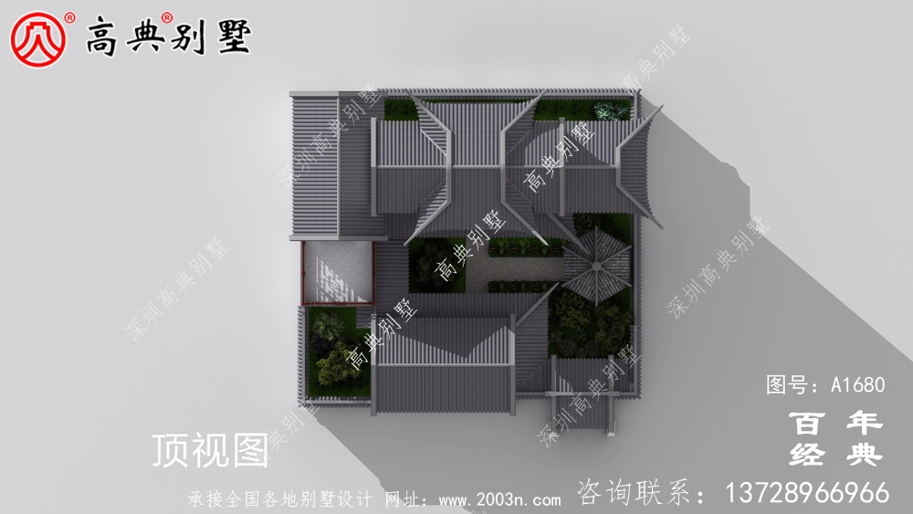 鄉(xiāng)村三層新中式別墅效果圖_農(nóng)村三層別墅設(shè)計