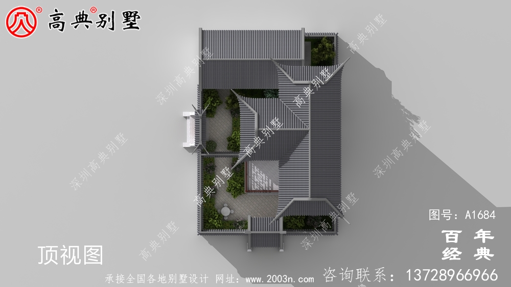 蘇式園林二層中式別墅設計圖紙及效果圖_農村三層別墅設計