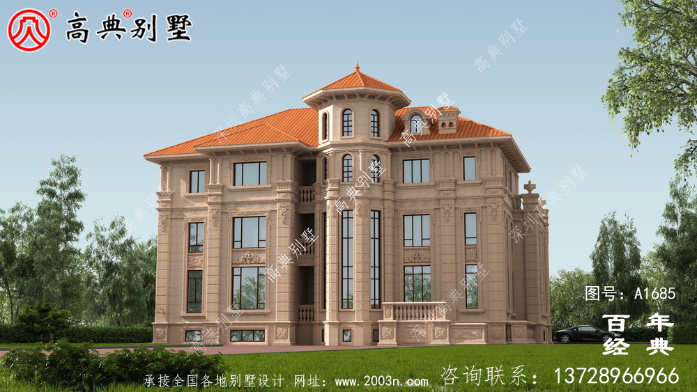 歐式三層別墅效果圖及圖紙_農(nóng)村三層別墅設(shè)計(jì)