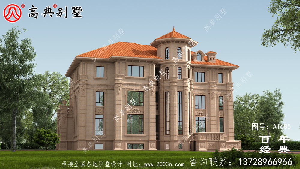 歐式三層別墅效果圖及圖紙_農(nóng)村三層別墅設(shè)計(jì)