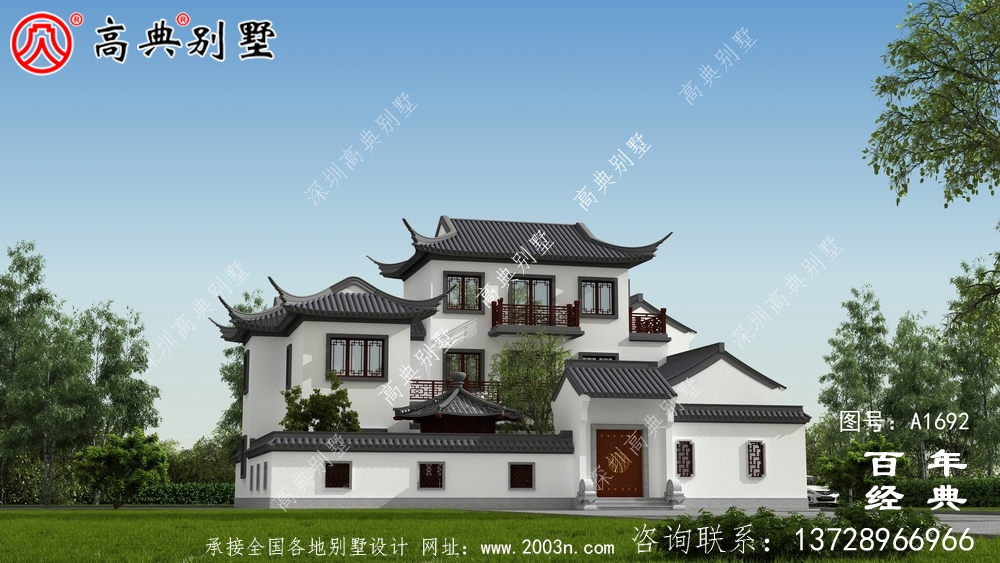 鄉(xiāng)村三層別墅效果圖_農(nóng)村三層別墅設(shè)計(jì)