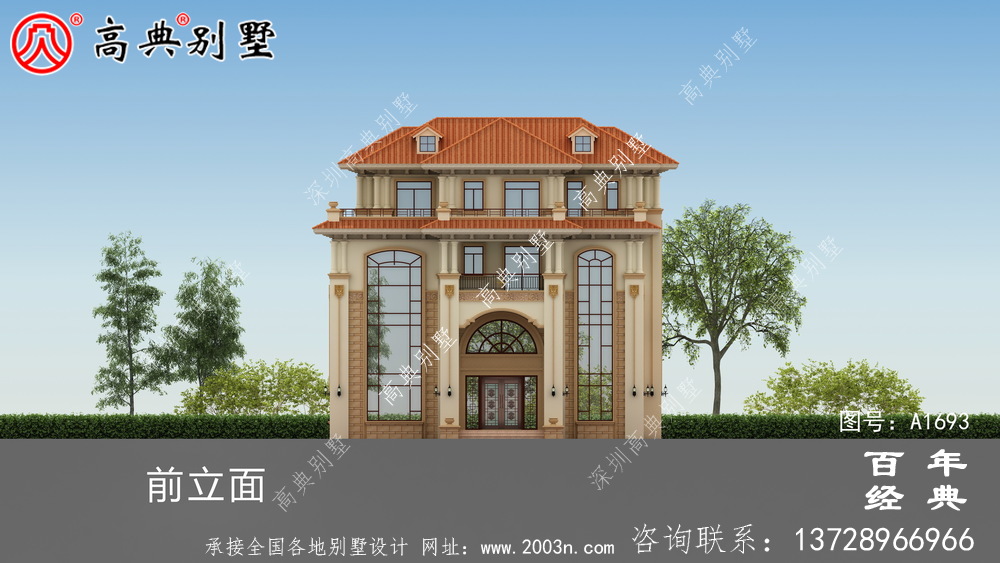 新農村復式四層歐式別墅設計圖_農村四層別墅設計