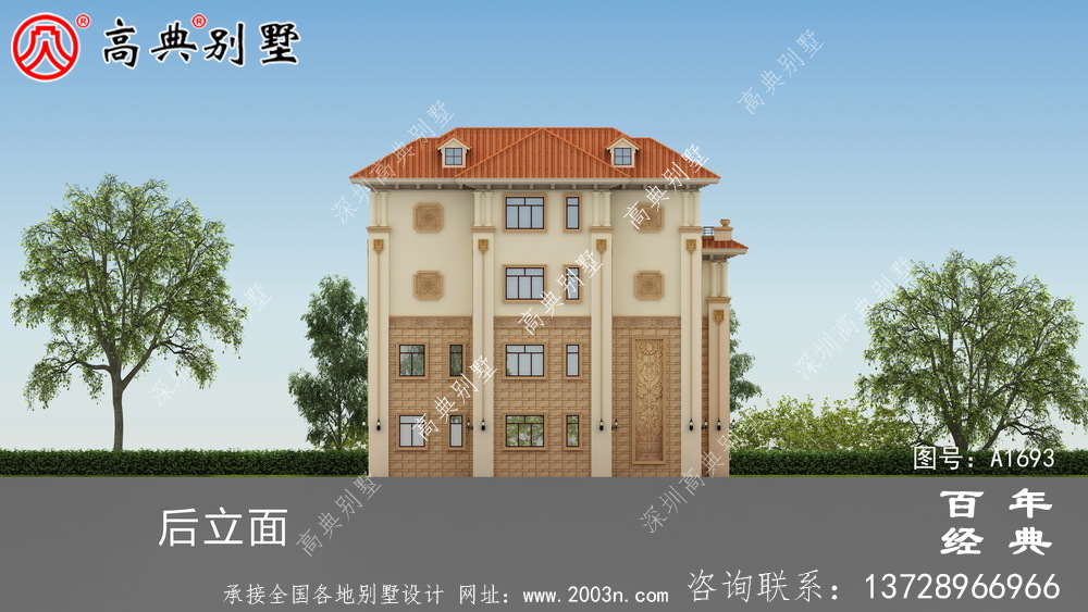 新農村復式四層歐式別墅設計圖_農村四層別墅設計