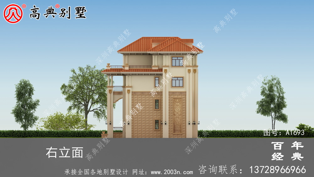 新農村復式四層歐式別墅設計圖_農村四層別墅設計