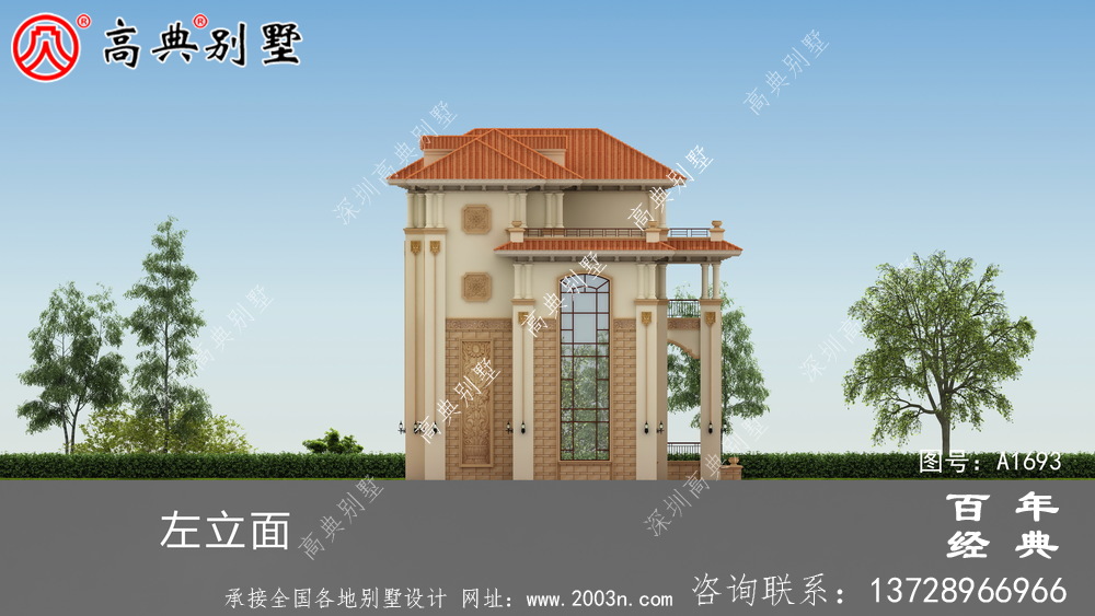 新農村復式四層歐式別墅設計圖_農村四層別墅設計