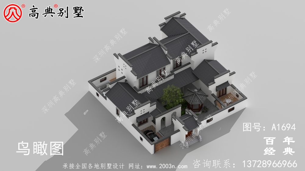 豪華兩層新中式別墅設計圖紙_農村四層別墅設計 豪華兩層新中式別墅設計圖紙_農村四層別墅設計