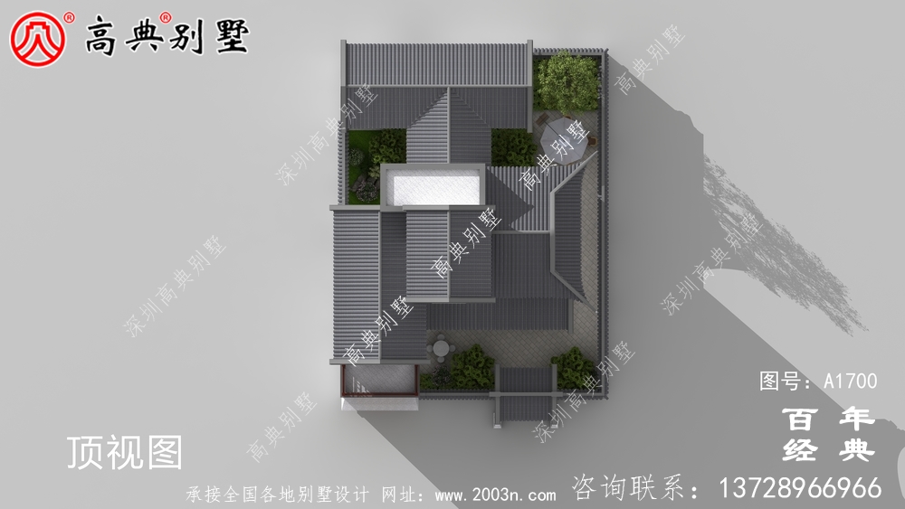 新中式三層別墅外觀設計圖_農村三層別墅設計