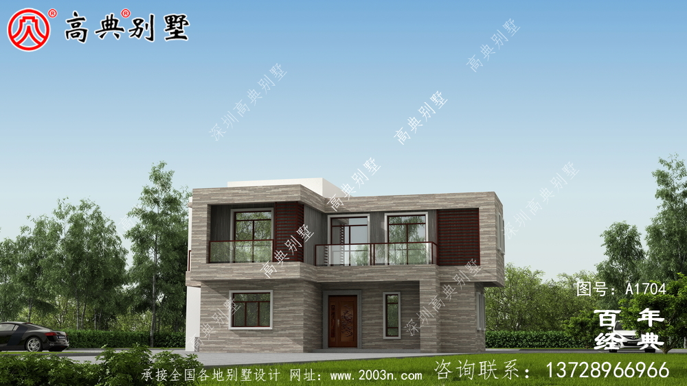 簡約現代風兩層別墅外觀效果圖_農村兩層自建房設計圖 簡約現代風兩層別墅外觀效果圖_農村兩層自建房設計圖
