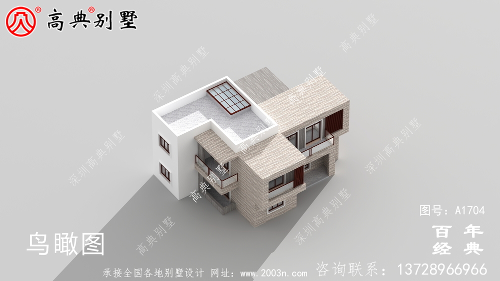 簡約現代風兩層別墅外觀效果圖_農村兩層自建房設計圖