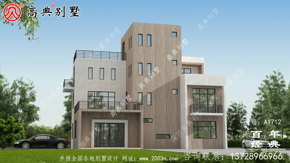 新農村四層現代風別墅設計圖_農村四層別墅設計 新農村四層現代風別墅設計圖_農村四層別墅設計