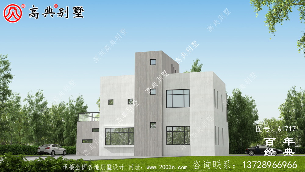 現(xiàn)代簡約兩層別墅設(shè)計圖_農(nóng)村兩層別墅設(shè)計