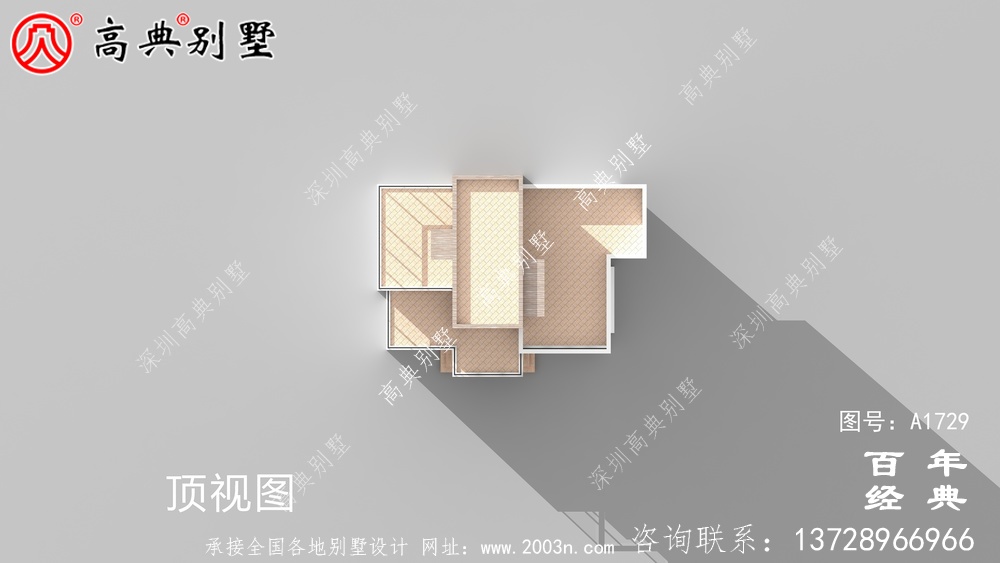 復式四層現代風別墅設計圖紙_農村四層別墅設計