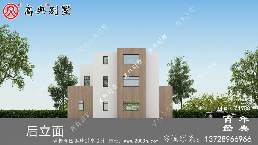 復式現代三層別墅設計圖紙及效果圖_農村三層別墅設計