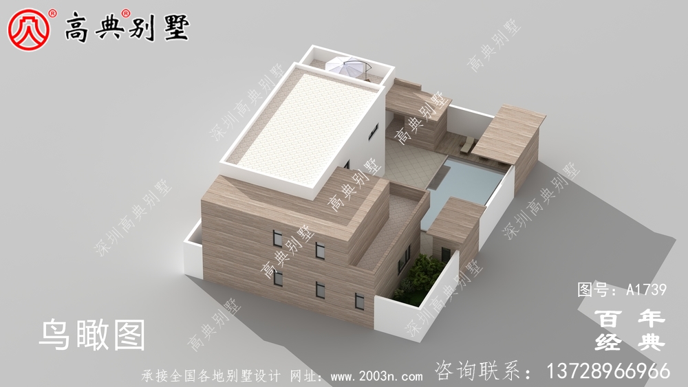 現代兩層別墅圖紙及效果圖_農村兩層自建房設計圖