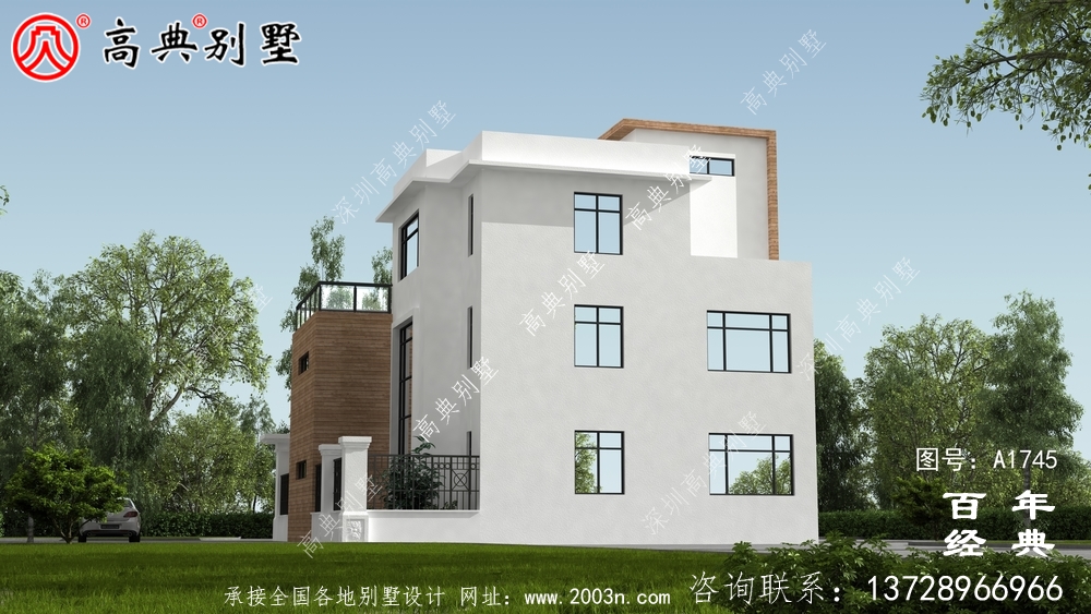 現(xiàn)代風(fēng)三層別墅外觀設(shè)計(jì)圖_農(nóng)村三層自建房設(shè)計(jì)圖