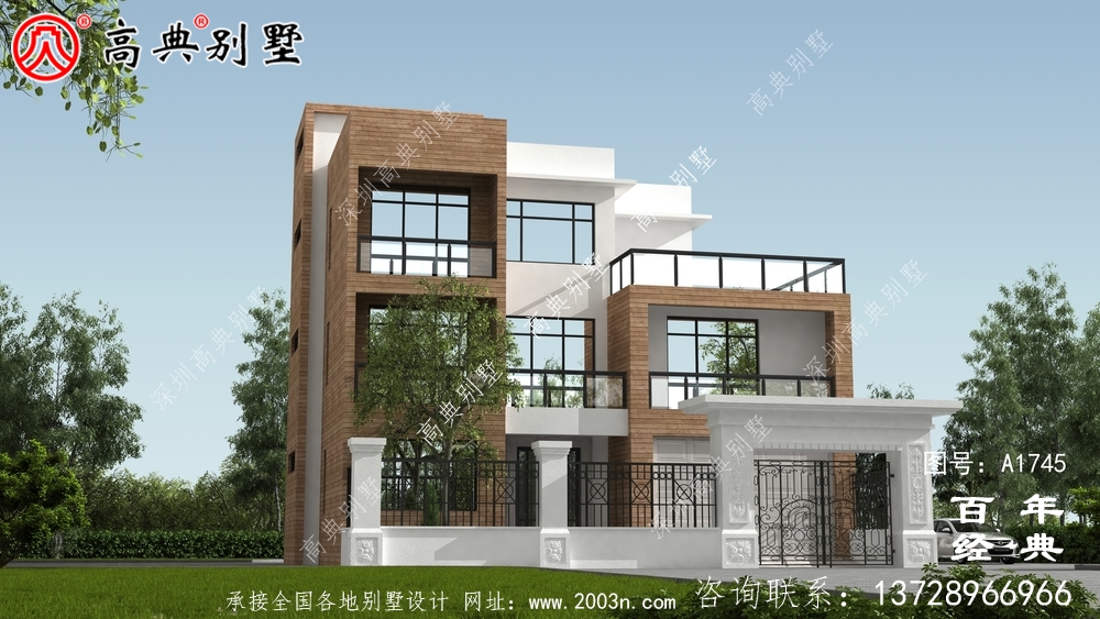 現(xiàn)代風(fēng)三層別墅外觀設(shè)計(jì)圖_農(nóng)村三層自建房設(shè)計(jì)圖