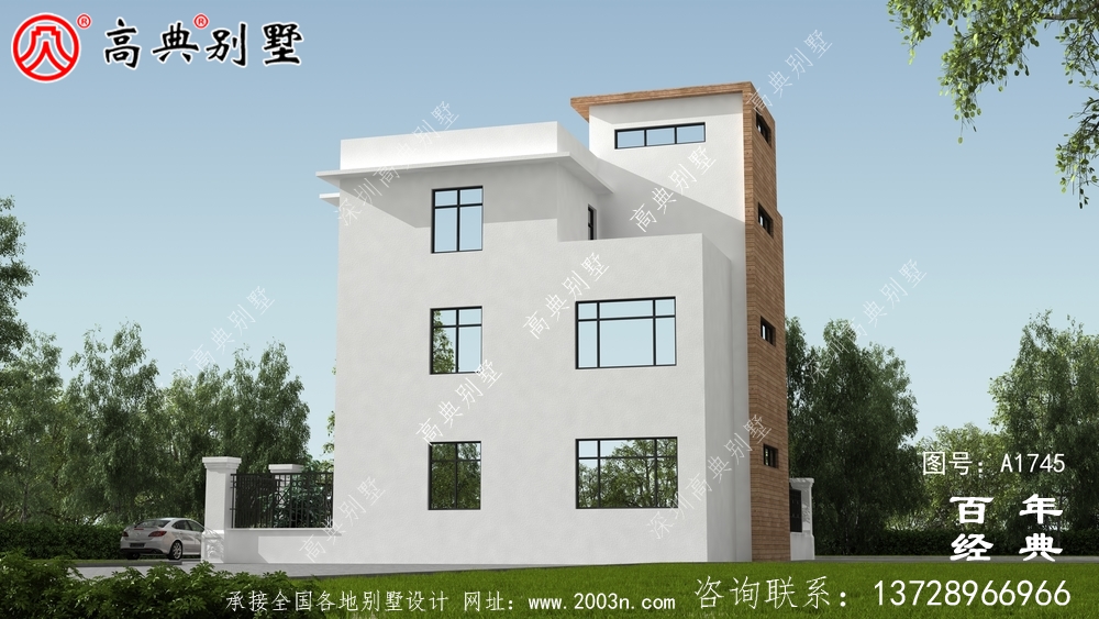 現(xiàn)代風(fēng)三層別墅外觀設(shè)計(jì)圖_農(nóng)村三層自建房設(shè)計(jì)圖