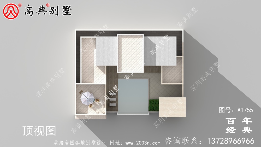 大氣三層現代風別墅圖紙及效果圖_農村三層自建房設計圖