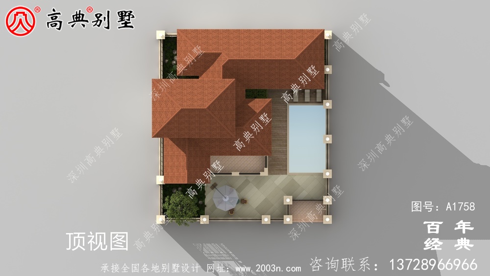豪華三層歐式別墅圖紙及效果圖_農村三層自建房設計圖