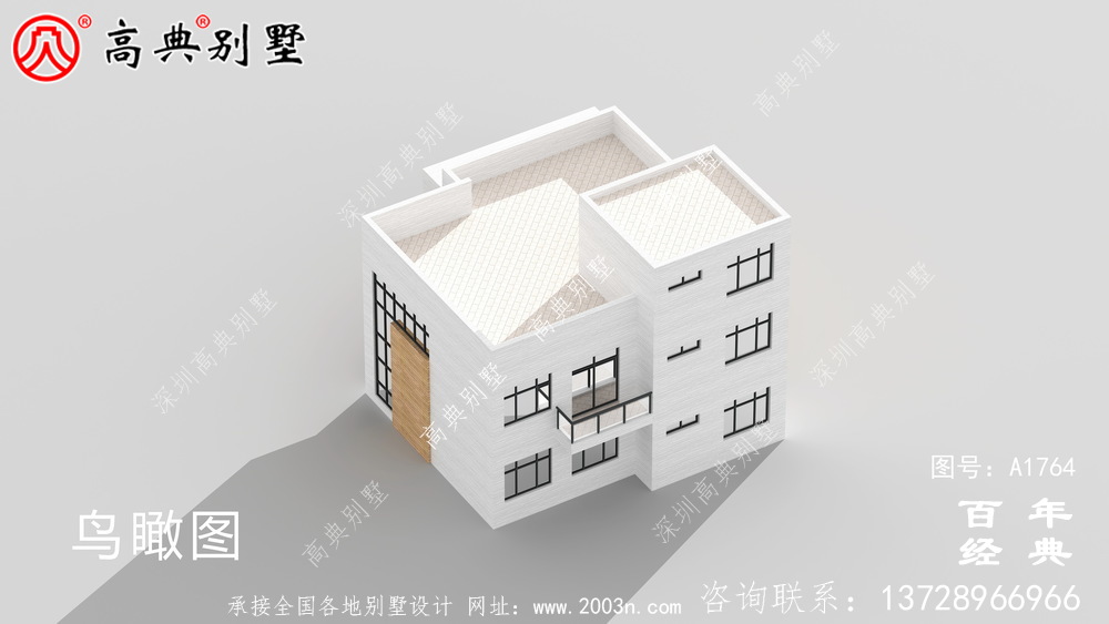 簡約三層現代風別墅設計圖紙_農村三層別墅設計