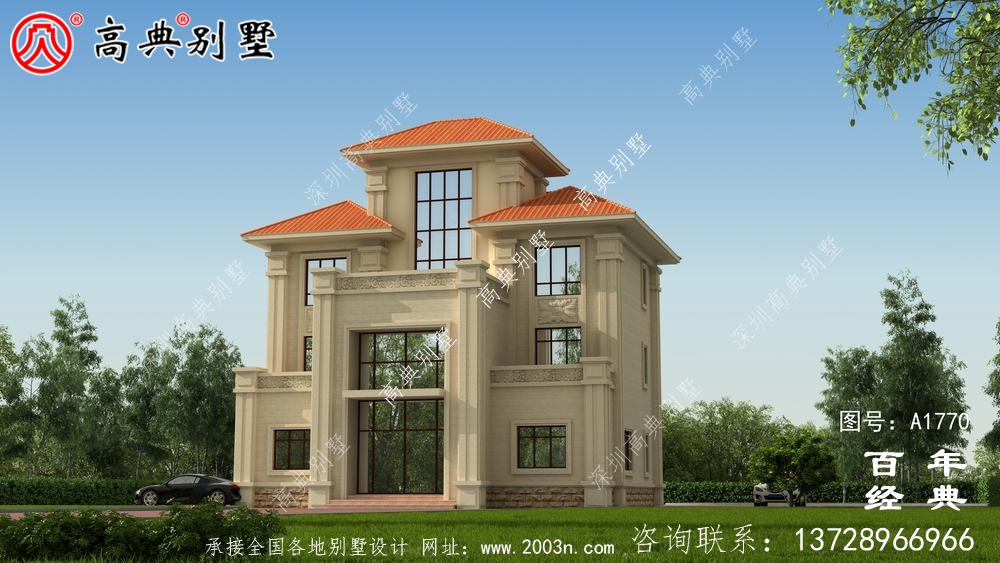 復式三層歐式別墅圖紙及效果圖_農村三層自建房設計圖 復式三層歐式別墅圖紙及效果圖_農村三層自建房設計圖