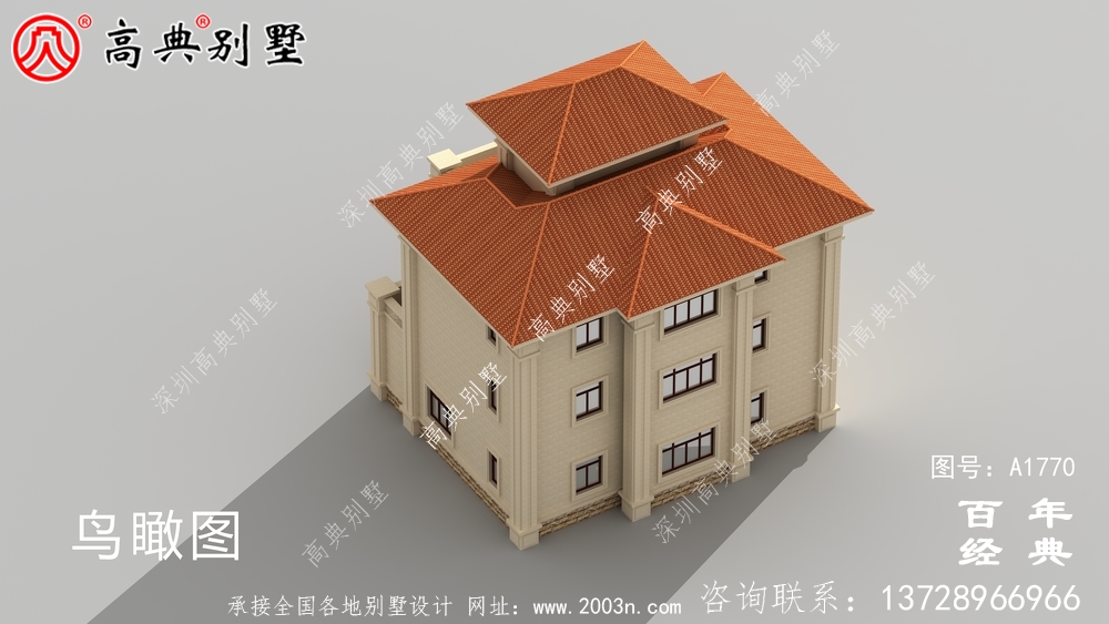 復式三層歐式別墅圖紙及效果圖_農村三層自建房設計圖