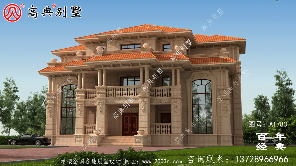 歐式三層石材復式雙拼別墅圖紙及效果圖_農村三層自建房設計圖 歐式三層石材復式雙拼別墅圖紙及效果圖_農村三層自建房設計圖