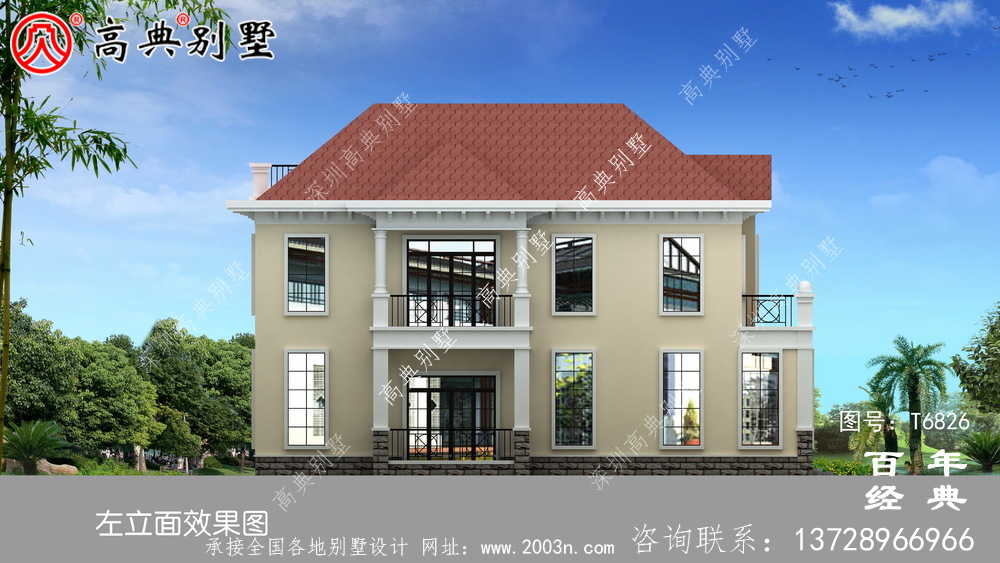 精致兩層歐式別墅圖紙及效果圖_農(nóng)村兩層自建房設(shè)計(jì)圖