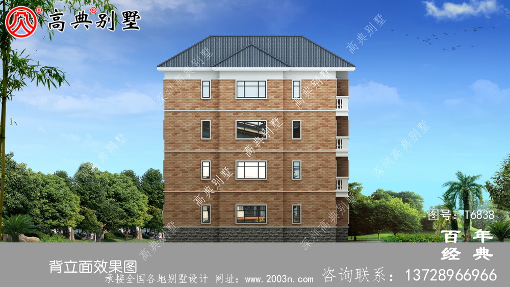 復式四層大戶型歐式別墅設計圖_農村四層別墅設計