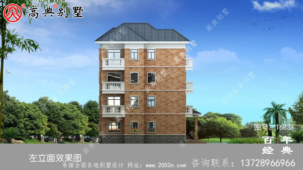 復式四層大戶型歐式別墅設計圖_農村四層別墅設計