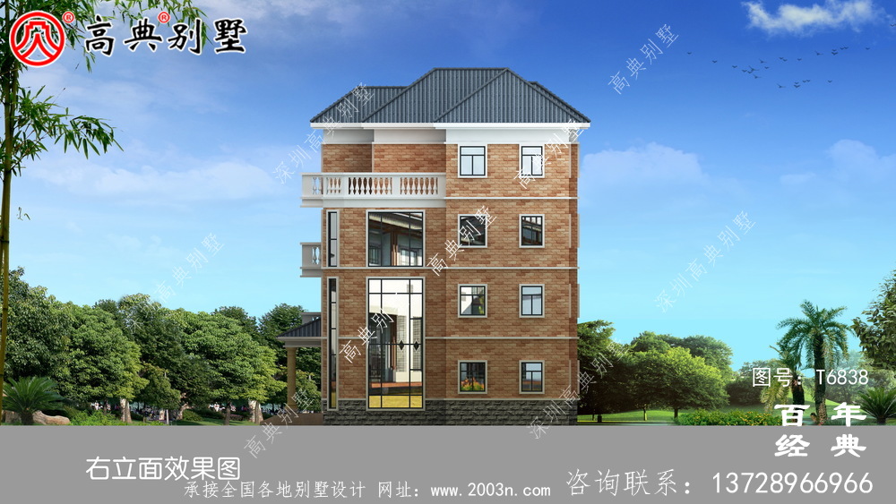 復式四層大戶型歐式別墅設計圖_農村四層別墅設計