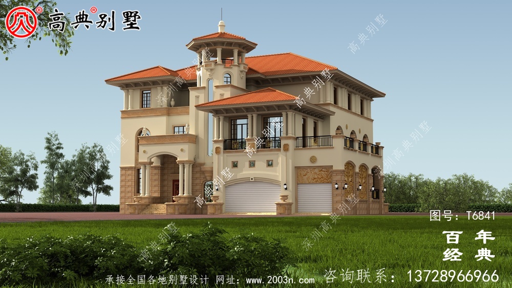 奢華三層歐式別墅圖紙及效果圖_農(nóng)村三層自建房設(shè)計(jì)圖