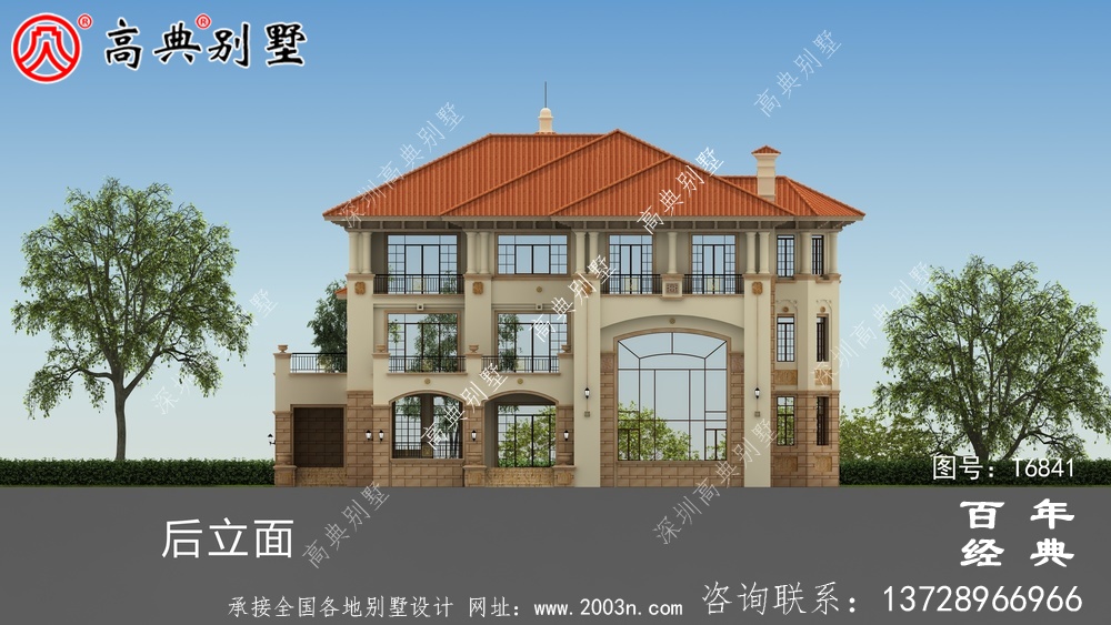 奢華三層歐式別墅圖紙及效果圖_農(nóng)村三層自建房設(shè)計(jì)圖