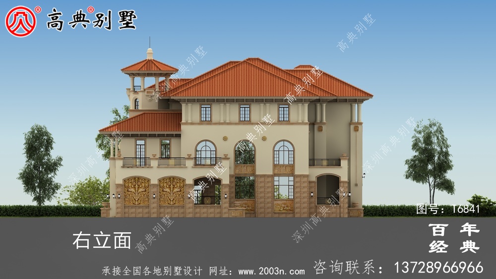 奢華三層歐式別墅圖紙及效果圖_農(nóng)村三層自建房設(shè)計(jì)圖