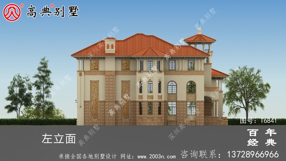 奢華三層歐式別墅圖紙及效果圖_農(nóng)村三層自建房設(shè)計(jì)圖