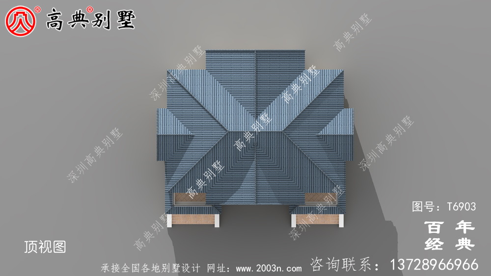 兩層雙拼歐式別墅圖紙及效果圖_農村兩層雙拼自建房設計圖