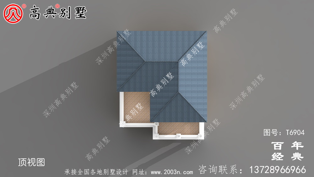 歐洲三層復式別墅帶露臺設計圖紙_三層別墅圖紙
