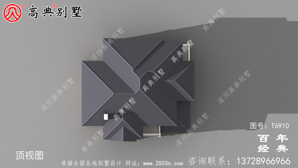 歐洲兩層復式別墅帶露臺設計圖紙_l兩層別墅效果圖紙
