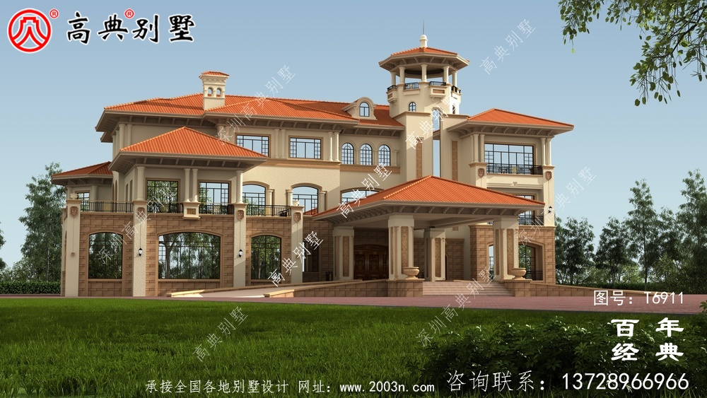 超豪華三層歐式別墅設計圖_三樓別墅設計圖